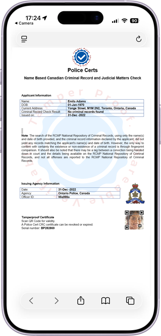 Original verified document